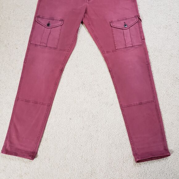 PRPS Jeans Men 33 (34x32) Red Savoy Bowman Tapered Cargo Pant Streetwear Hip Hop - Picture 4 of 12